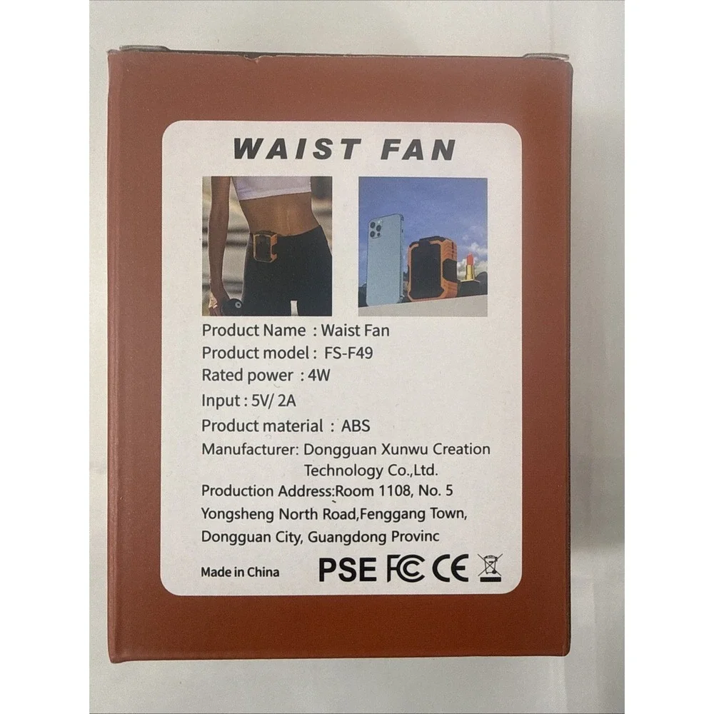 Waist Fan (Green )With USB Charging /Phone Charging & Flash Light‎  Built In